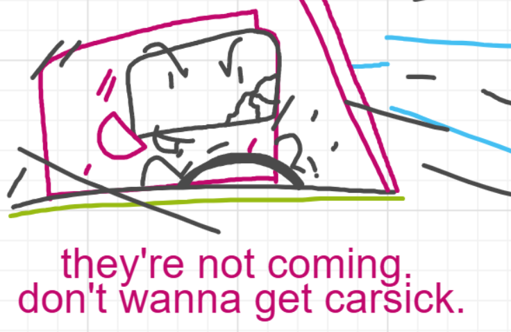 A panel from I've Been Everywhere, Man, episode nine of the Board Boards object show by Furretwalk/WalkingFurret.